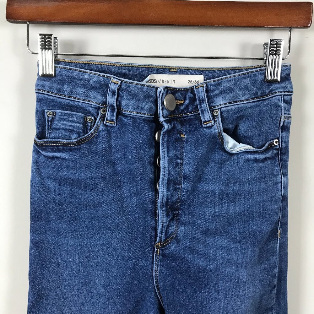 ASOS High waist button fly jean Sz 25